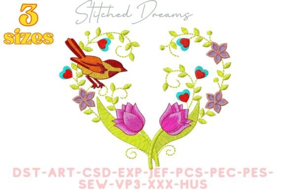 Bird and Flowers Embroidery Design Review