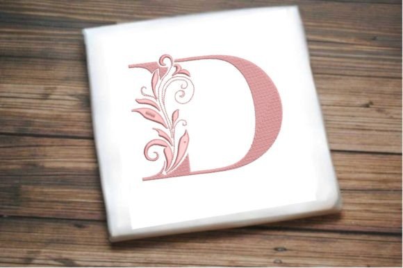 Elegant Floral Alphabet Letter D