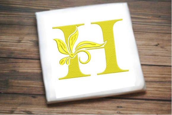 Elegant Floral Alphabet Letter H