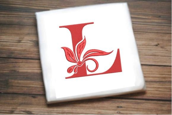 Elegant Floral Alphabet Letter L