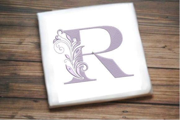 Elegant Floral Alphabet Letter R