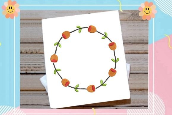 Floral Circle Border