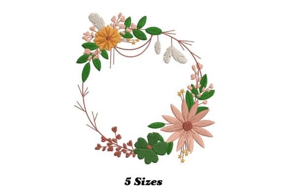 Floral Circle Embroidery Design