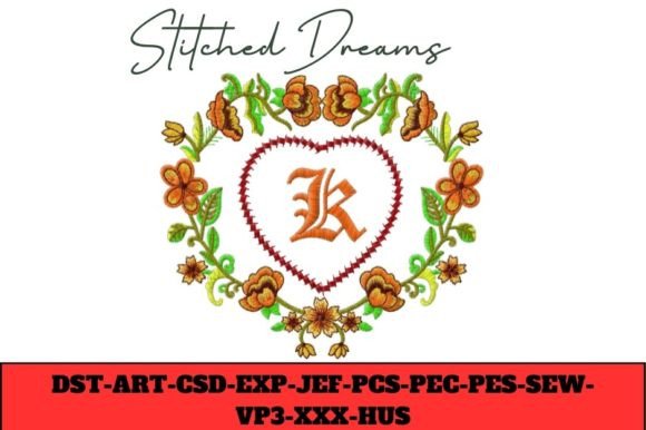 Floral Heart Letter K Review