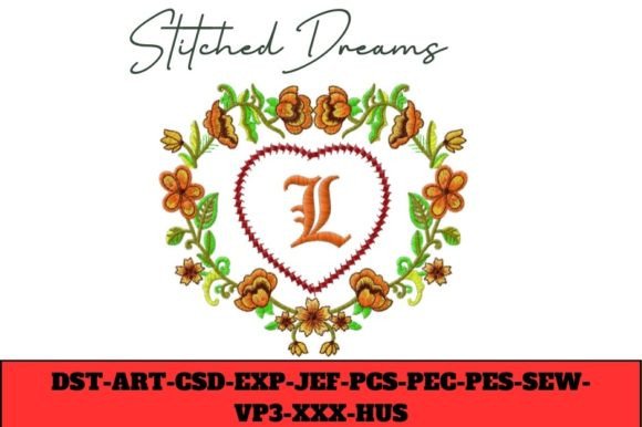 Floral Heart Letter L: A Seasonal Monogram with Heart