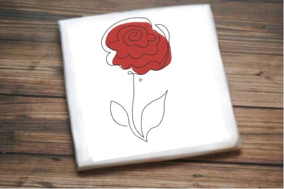 Red Rose Single Line