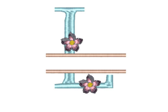 Split Floral Letter L